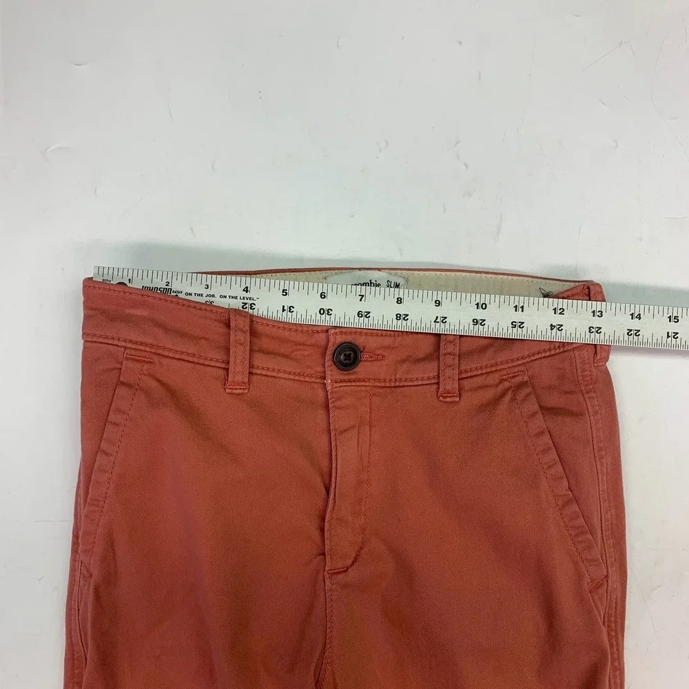 Abercrombie Kids Slim‎ Pants Coral Red Chino Casual Boys Size 15/16